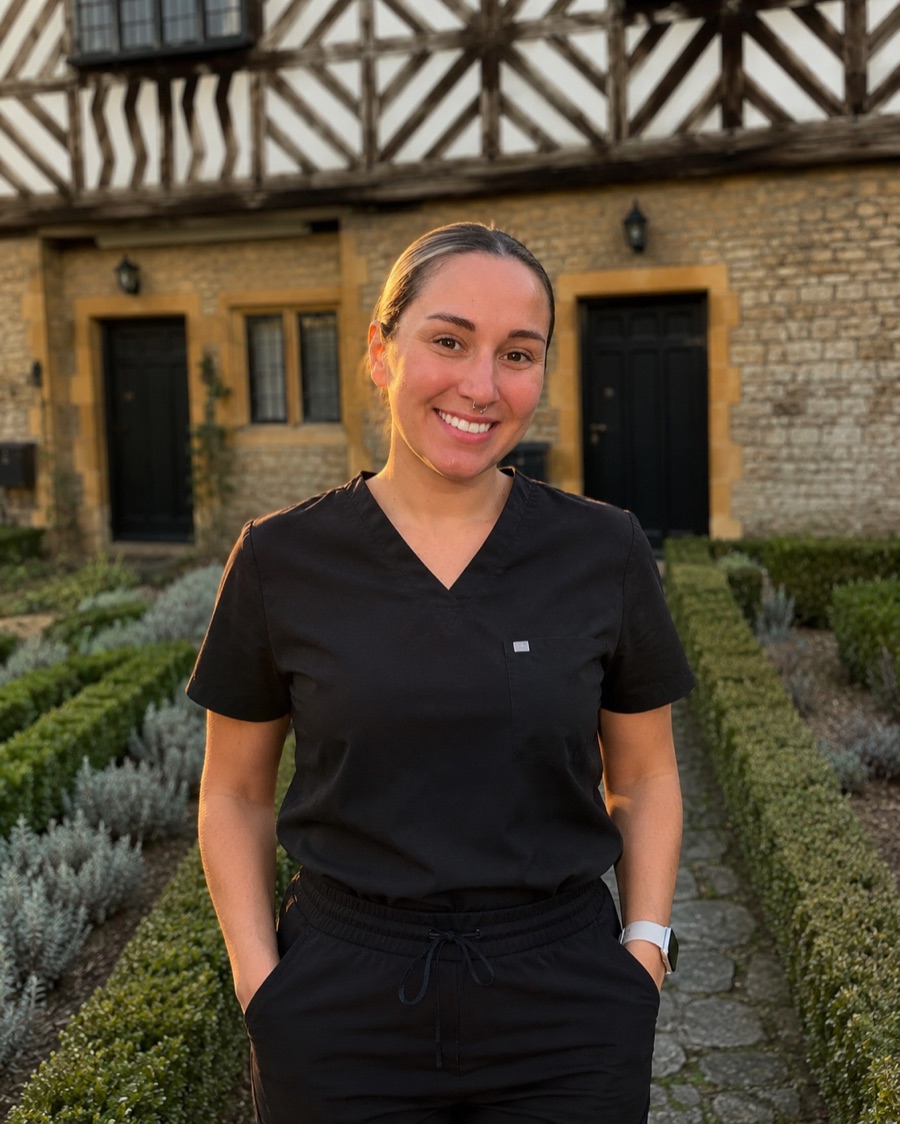 Liz Chalmers outside her treatment room at The Manor House, Badsey
